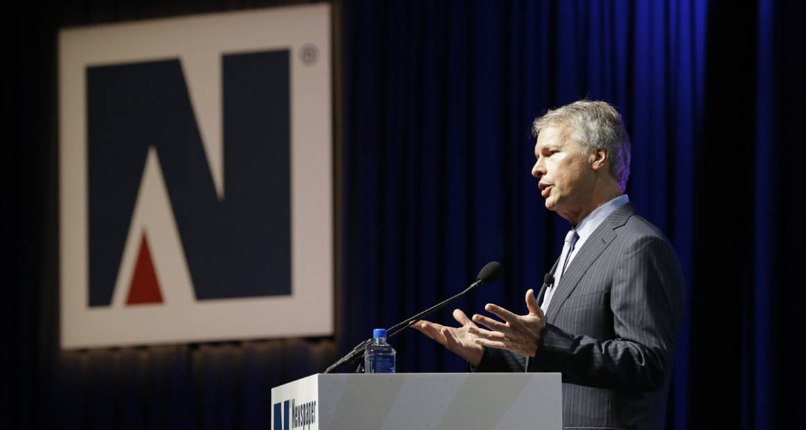 Gary Pruitt_ CEO and president of The Associated Press_ speaks to the Newspaper Association of America in March