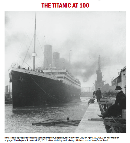 Ottawa Citizen Front Page Reports That Titanic Sank In 2012