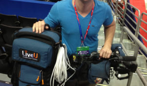 Matthew Apthorp says the LiveU backpack enables him to go live from anywhere.