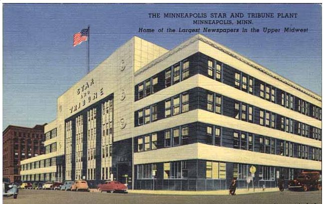 A 1950 postcard from the Star Tribune. (Photo courtesy the Minneapolis Star Tribune)