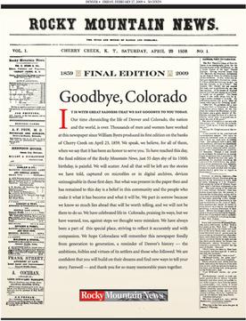 Rocky Mountain News' final edition, from JDNA's 'How the Denver Public Library ended up owning the Rocky Mountain News archive'