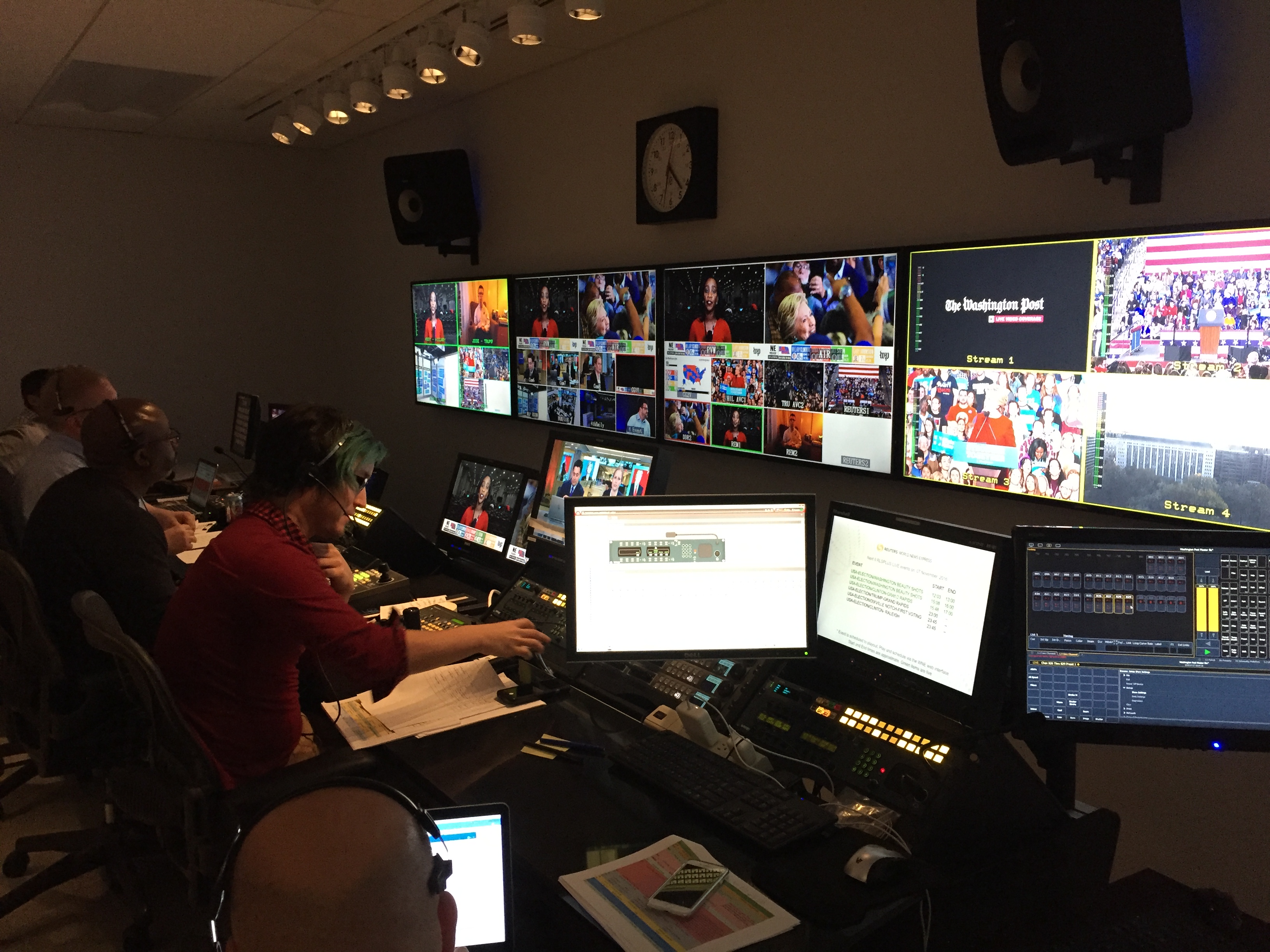 The 8th floor control room at The Washington Post on Election Day eve. (Photo by Kristen Hare/Poynter)