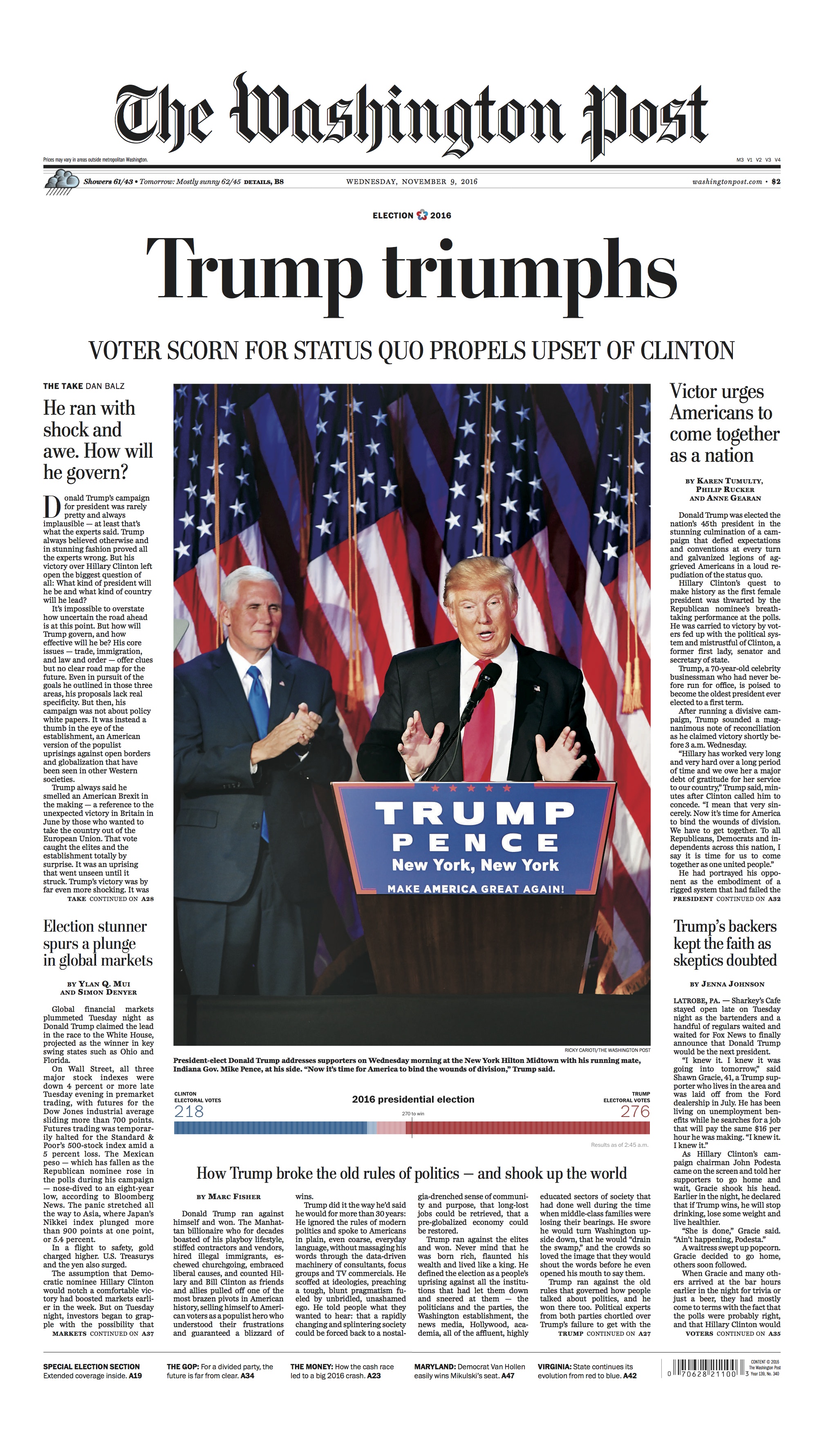 Front pages from all 50 states on Trump's win: 'Believe it' | Poynter