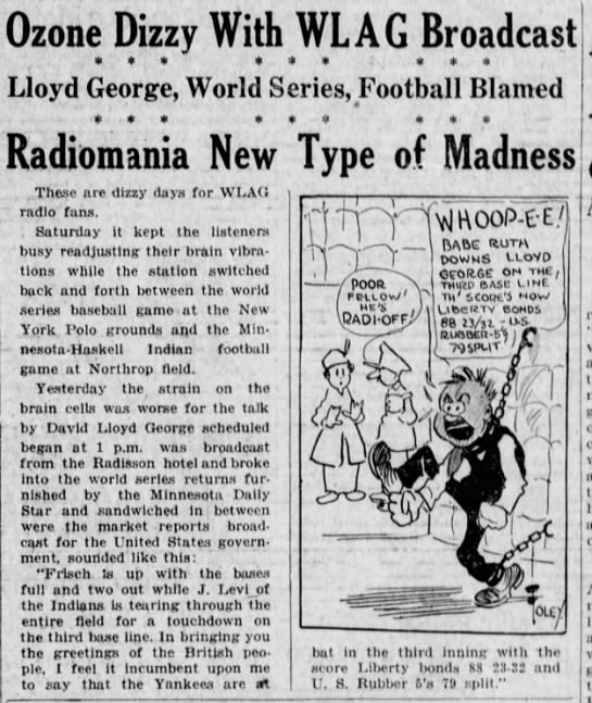 From the Minneapolis Star, Oct. 16, 1923.