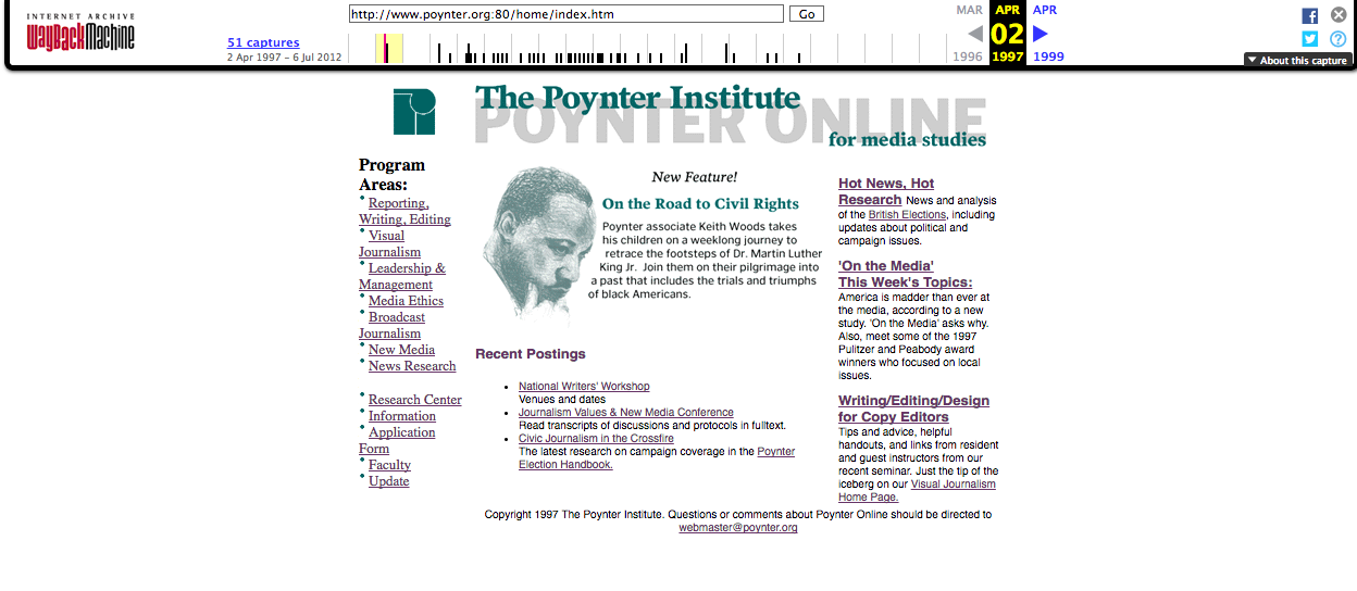 Poynter.org circa 1997.