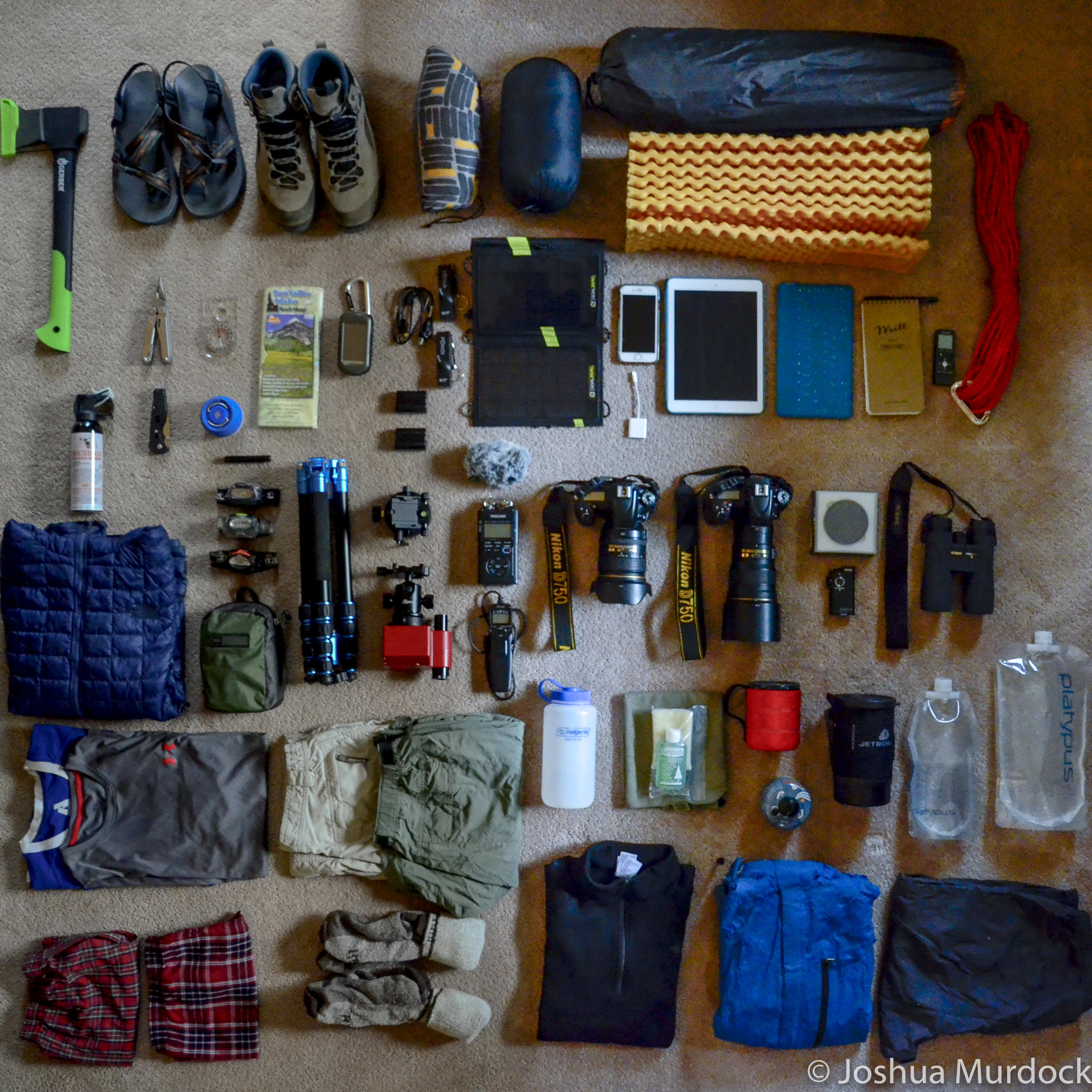 Josh Murdock's weekend gear. (Photo by Josh Murdock)