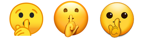 shush emoji facebook