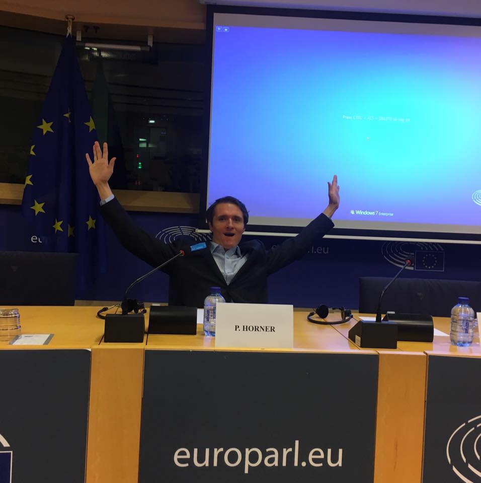 Paul Horner at the European Parliament