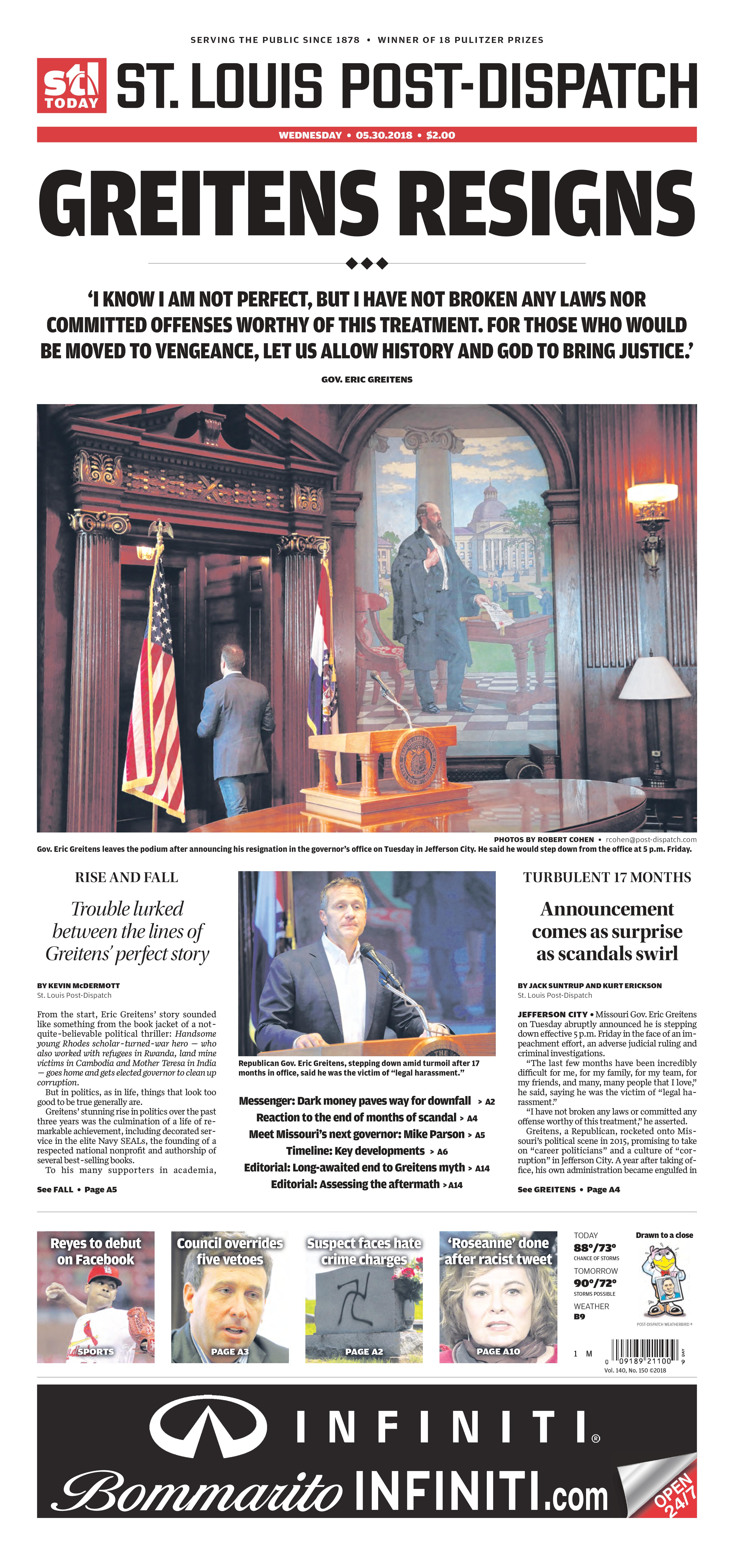 St. Louis Post-Dispatch front page