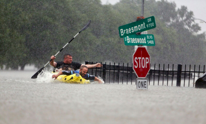 Rescuers pluck people from waters 