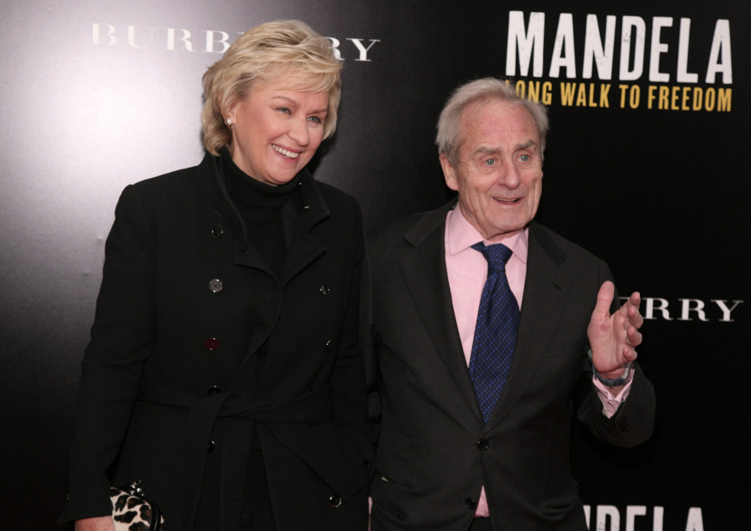 Journalist Tina Brown, left, and her husband, writer Harold Evans, right, attend a screening of 