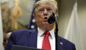 President Donald Trump at the White House on Monday. (AP Photo/Evan Vucci)