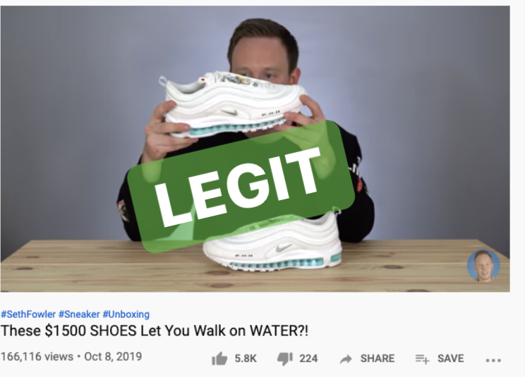 nike shoes with water in them
