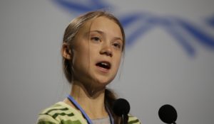 Swedish climate activist Greta Thunberg. (AP Photo/Paul White)