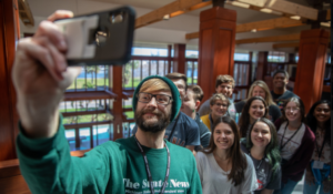Our first Campus Correspondents at the Poynter Institute in early March 2020. (Photo by Chris Zuppa)