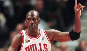 Michael Jordan during the 1998 NBA Finals. (AP Photo/Beth A. Keiser)
