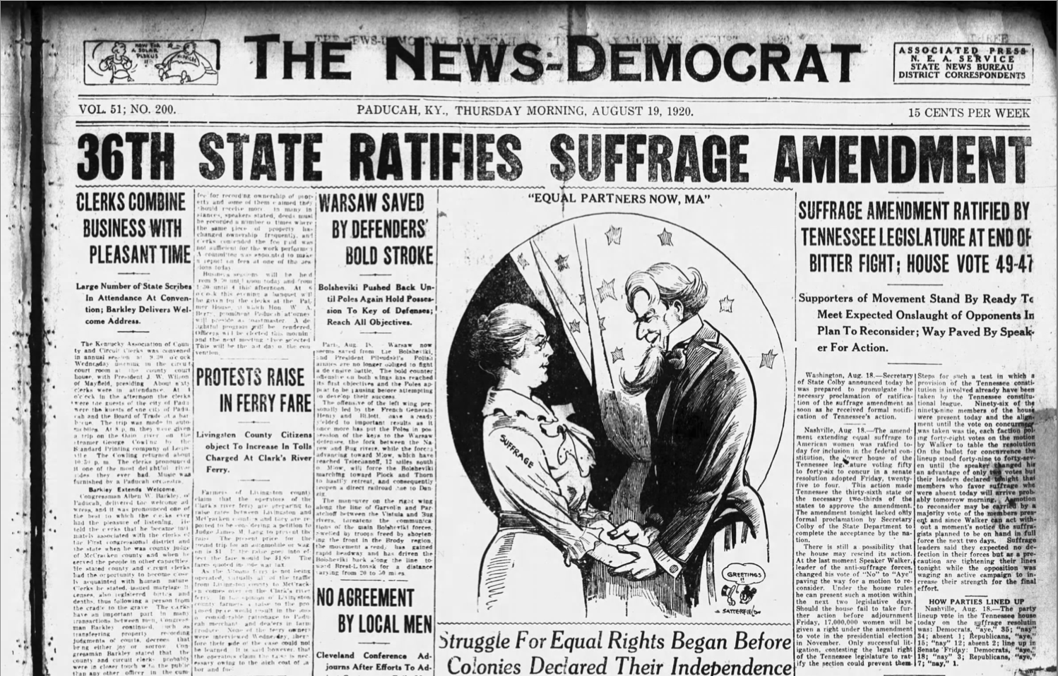 Newspaper Ago Vote Looked 1920 August Amendment 19th Newspapers Got Poynter...