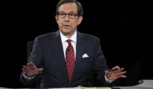 Fox News’ Chris Wallace, shown her moderating a 2016 presidential debate between Donald Trump and Hillary Clinton. (Joe Raedle/Pool via AP, File)