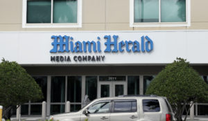 The former Miami Herald newspaper office building (AP Photo/Wilfredo Lee)