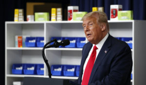 President Donald Trump speaks during an event to sign executive orders on lowering drug prices in July. The Federal Register never received an executive order after the signing. (AP Photo/Alex Brandon)