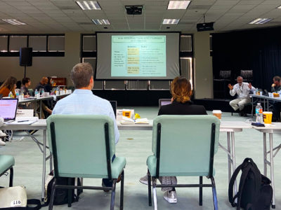 The 2020 MTC Fellows convened at Poynter in January before the program moved online. (Leah Bickley)