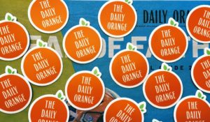 The Daily Orange will mail stickers to donors along with thank-you notes. (Haley Robertson / The Daily Orange)