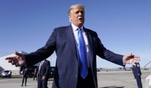 President Donald Trump in Reno, Nev. on Sunday. (AP Photo/Alex Brandon)