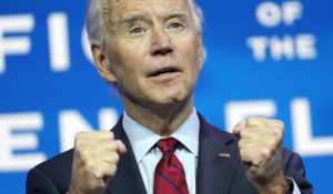 President-elect Joe Biden speaks during an event in Wilmington, Del. on Tuesday. (AP Photo/Susan Walsh)