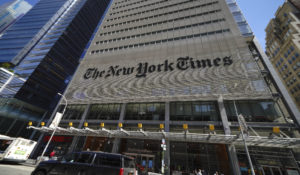 The New York Times building. (John Nacion/STAR MAX/IPx)