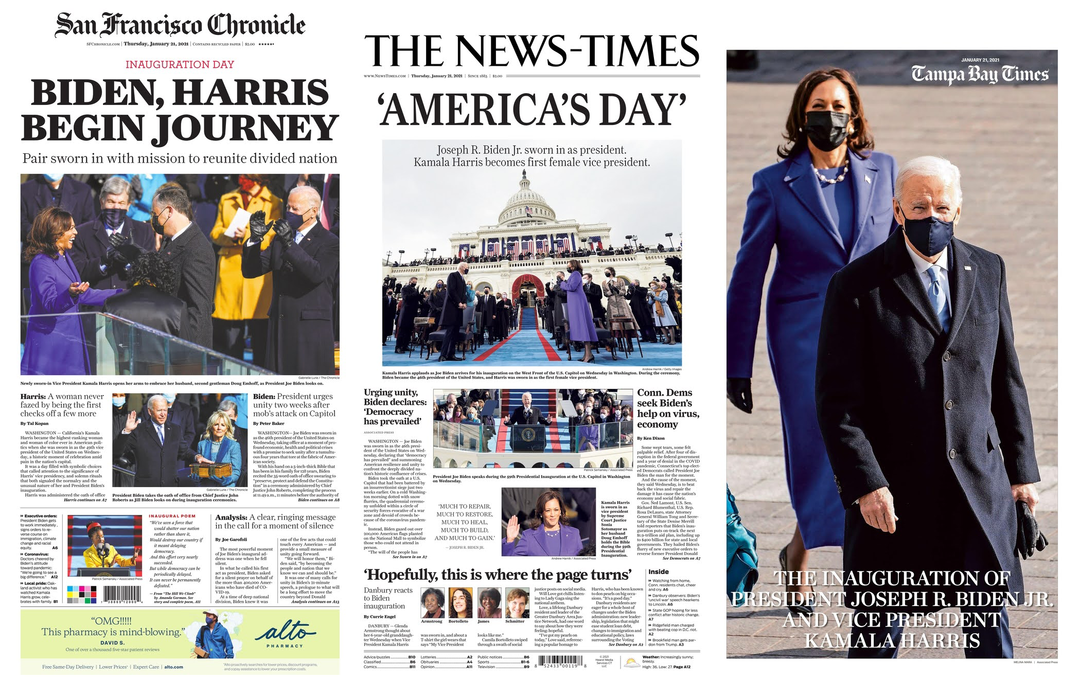 Inauguration Day Front Pages Had A Chance To Break Ground Most Didn T Poynter