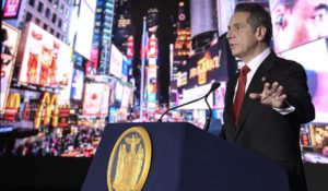 New York Gov. Andrew Cuomo delivers his State of the State address last week. (AP Photo/Hans Pennink, Pool)