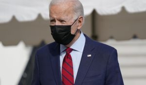 President Joe Biden on the lawn of the White House on Saturday. (AP Photo/Pablo Martinez Monsivais)