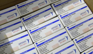 Boxes of Johnson & Johnson/Janssen vaccines (Szilard Koszticsak/MTI via AP)
