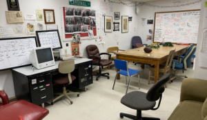 The News Womb, a meeting space at the University of Wisconsin Daily Cardinal. (Photo by Barbara Allen)