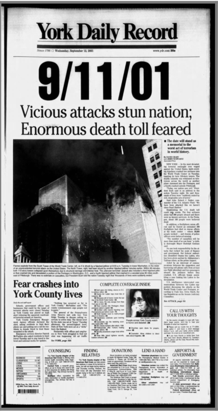 20 front pages that ran after 9/11 - Poynter