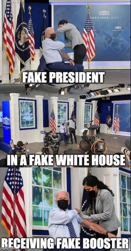 No, the White House didn&#39;t create a fake set just for Joe Biden&#39;s booster  shot – Poynter