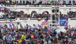 A scene from the insurrection on Jan. 6, 2020, at the U.S. Capitol. (JT/STAR MAX/IPx)
