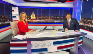 Fox News’ Martha MacCallum and Bret Baier during the network’s election coverage this week. (Courtesy: Fox News)