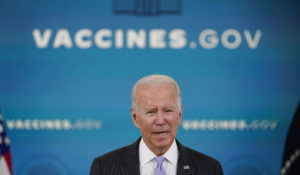 President Joe Biden talks about COVID-19 vaccines at the South Court Auditorium on the White House complex in Washington, Wednesday, Nov. 3, 2021. (AP Photo/Susan Walsh)