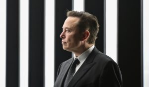 Elon Musk, Tesla CEO, attends the opening of the Tesla factory Berlin Brandenburg in Gruenheide, Germany last month. (Patrick Pleul/Pool via AP)