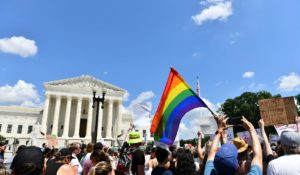 Protesters outside the Supreme Court on Saturday after Roe v. Wade was overturned. (JT/STAR MAX/IPx)