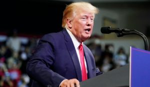 Former President Donald Trump, speaking at a rally in Arizona on Friday. (AP Photo/Ross D. Franklin, File)