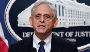 Attorney General Merrick Garland speaks at the Justice Department on Thursday. (AP Photo/Susan Walsh)