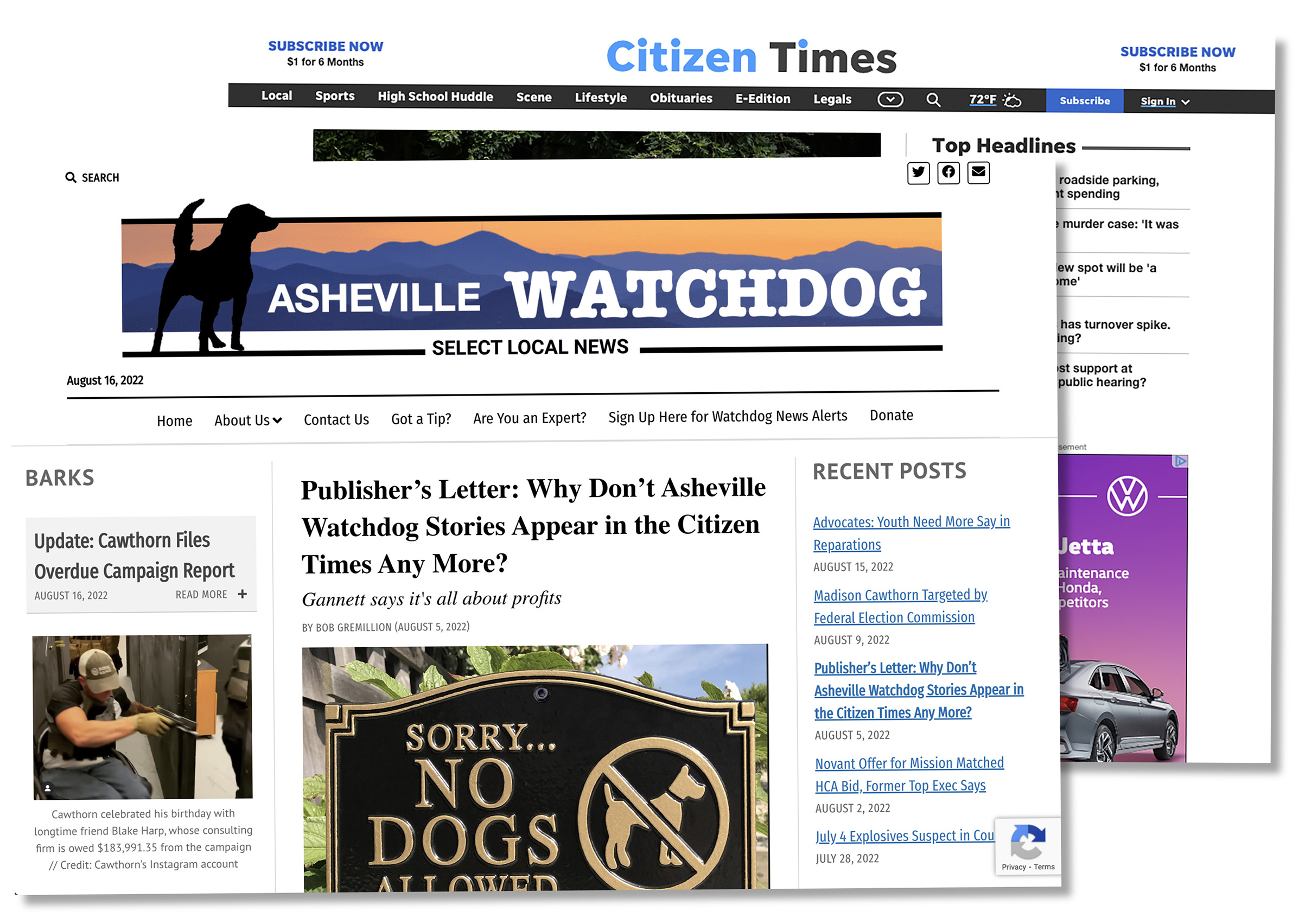 Looking a gift horse in the mouth? The Asheville Citizen Times drops a  nonprofit's investigative work – Poynter