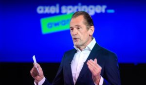 Mathias Döpfner, CEO of Axel Springer SE, in March of 2021. (Bernd von Jutrczenka/dpa via AP, Pool)