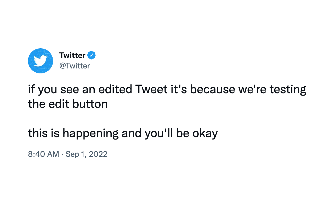 Twitter a modifié sa politique de bouton d’édition.  Pour terminer.