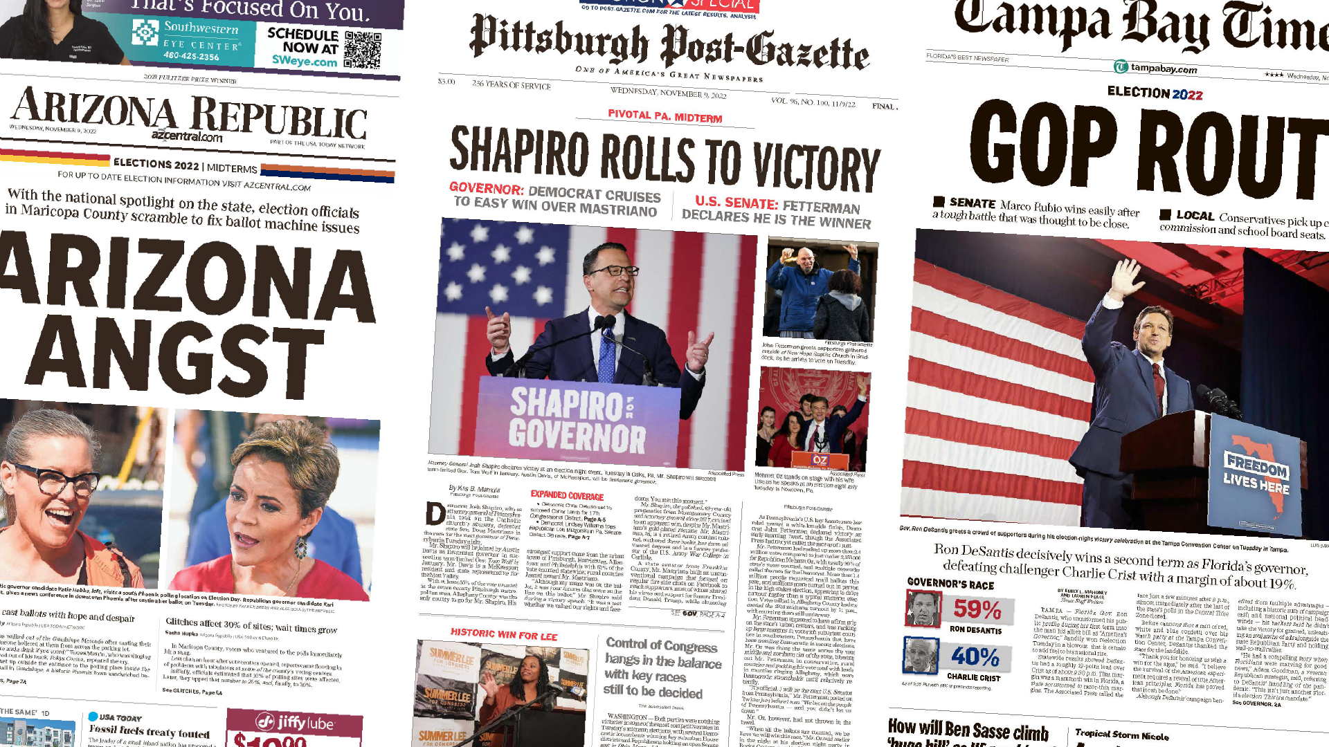 The 2022 midterms, as told by newspaper front pages - Poynter