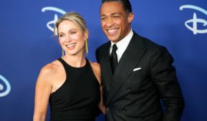 “GMA3” co-hosts Amy Robach and T.J. Holmes in May. (Photo by Charles Sykes/Invision/AP)