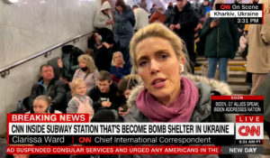 CNN’s Clarissa Ward, covering the start of the war in Ukraine. (Photo: courtesy of CNN.)