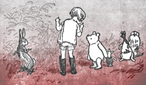 A modified public domain illustration by Ernest Howard Shepard from "Winnie-the-Pooh" (1926), by A. A. Milne.